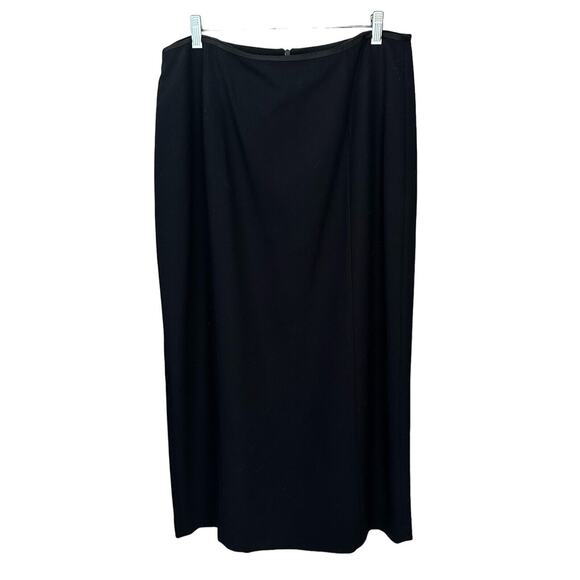 Gap Midi Skirt Black Size 16 Lined‎ Career Back Slit Goth Witchy Work Office Zip - Picture 1 of 6